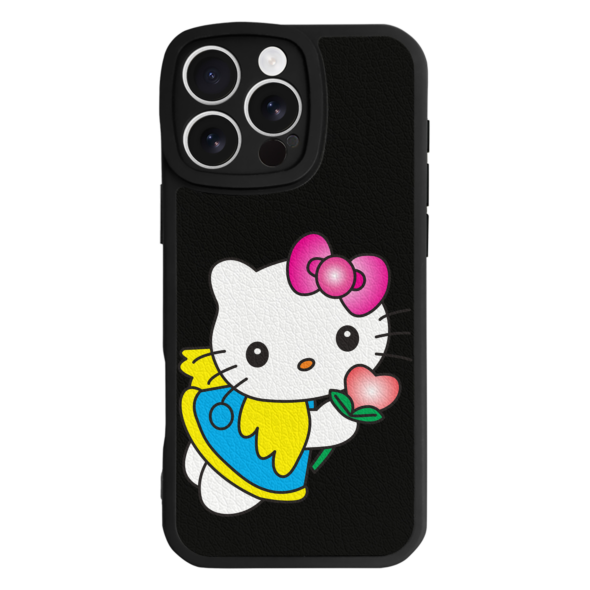 （画像用） Hello Kitty ハローキティ 【iPhone 16シリーズ対応】シリコンスマホケース（レザー調） 材質：シリコン